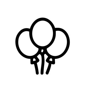Handdrawn Simple Balloon Icon Festive Celebration Decoration Graphic Element