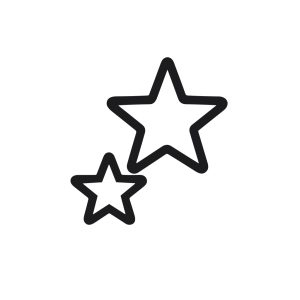 Simple Outline Handdrawn Star Sparkle Shape Decorative Element Icon