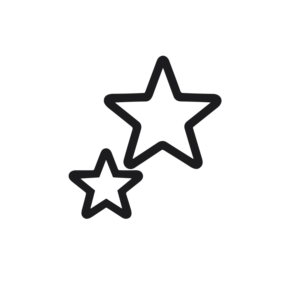 Simple Outline Handdrawn Star Sparkle Shape Decorative Element Icon