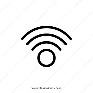Simple Line Style Wifi Symbol Wireless Internet Connection Icon Design