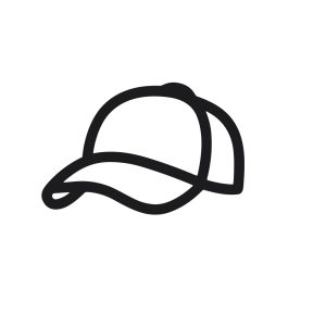 Simple Handdrawn Baseball Cap Clothing Item Accessory Line Art