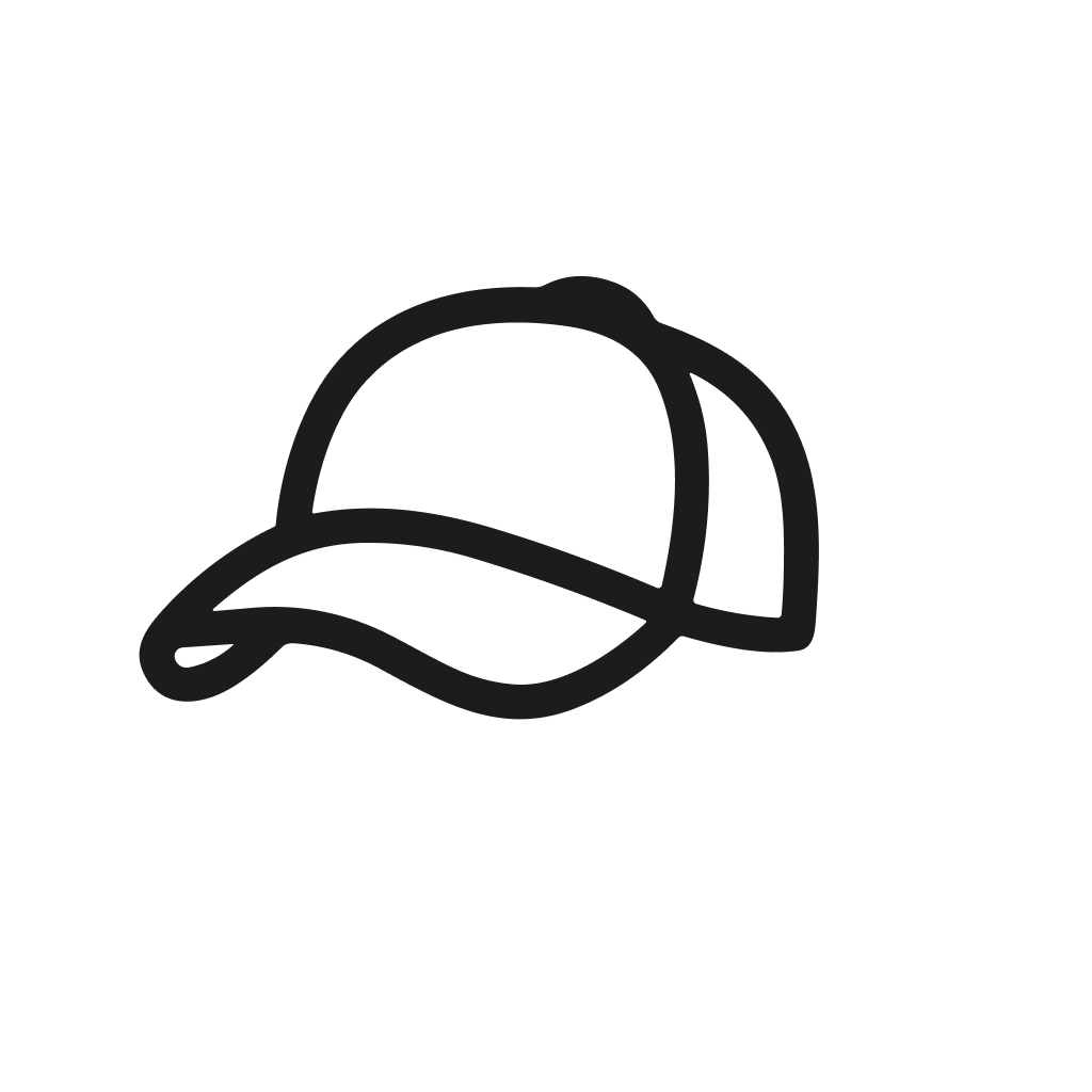 Simple Handdrawn Baseball Cap Clothing Item Accessory Line Art