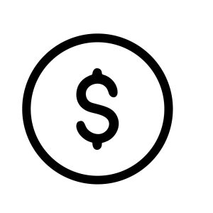 Simple Outline Round Dollar Sign Currency Icon Financial Element