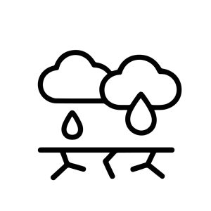 Outline Simple Weathering Soil Erosion Process Scientific Icon Graphic