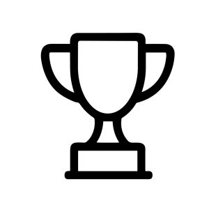 Minimalist Line Drawing Simple Trophy Cup Symbol Icon Element Design