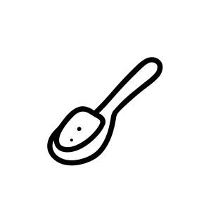 Outline Simple Line Art Spoon Kitchen Utensil Cooking Icon Illustration