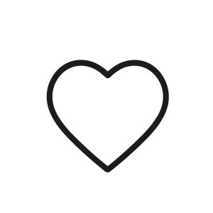 Simple Outline Handdrawn Heart Shape Graphic Element Icon Symbol