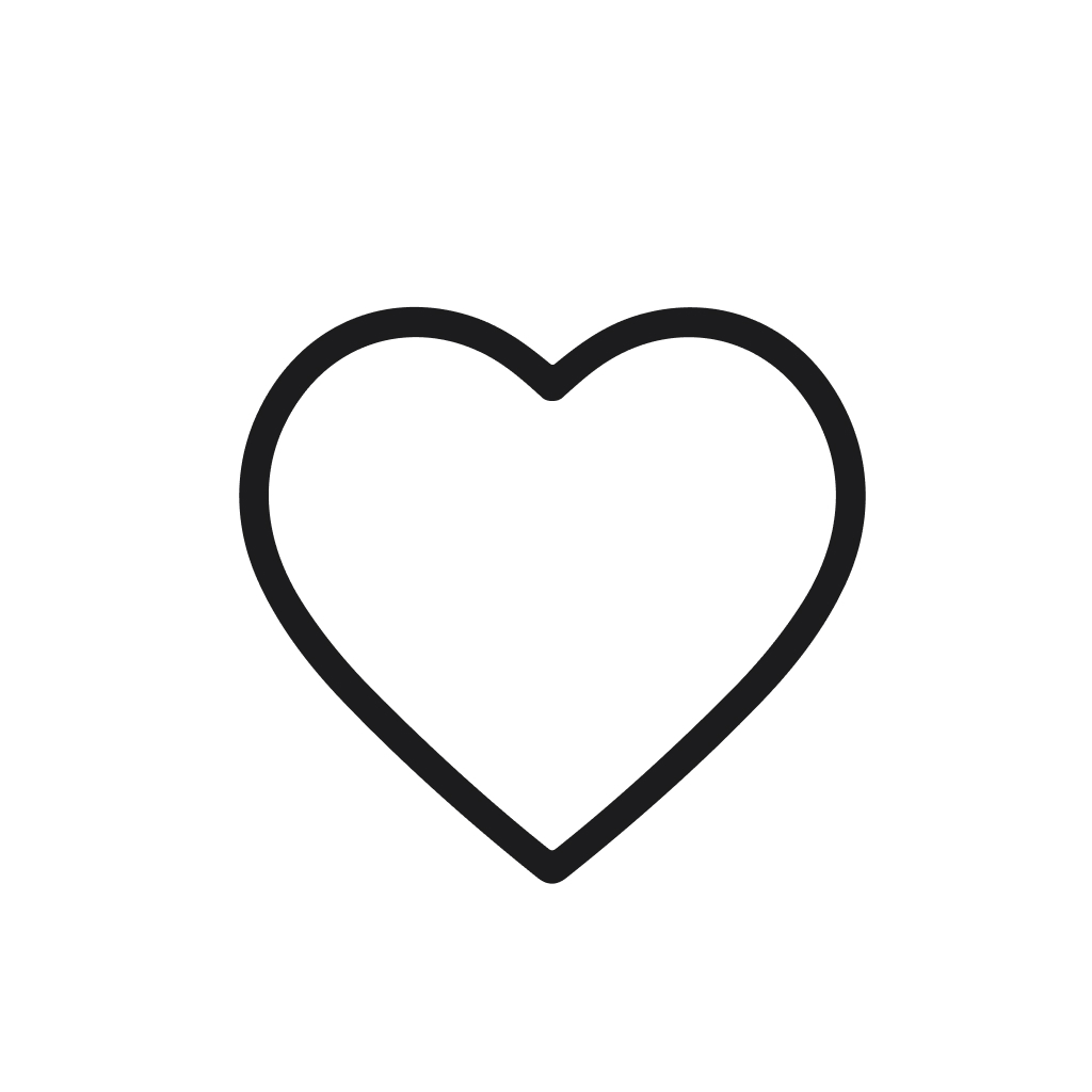 Simple Outline Handdrawn Heart Shape Graphic Element Icon Symbol