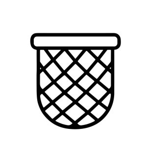 Simple Outline Drawn Basket Empty Storage Minimalist Grocery Icon