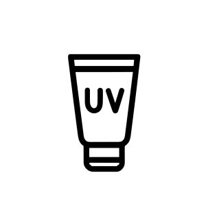Minimalist Outline Sunscreen Tube with UV Protection for Summer Essentials