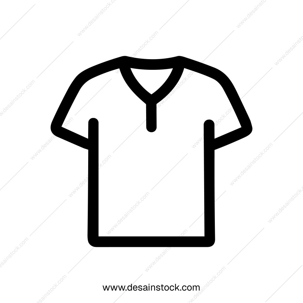 Minimalist Outline Simple Tee Shirt Apparel Clothing Line Art Icon