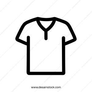 Minimalist Outline Simple Tee Shirt Apparel Clothing Line Art Icon