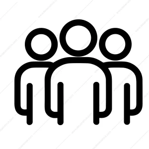 Simple Outline People Group User Community Teamwork Icon Symbol