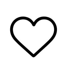 Simple Outline Handdrawn Heart Shape Sign Element Icon Graphic
