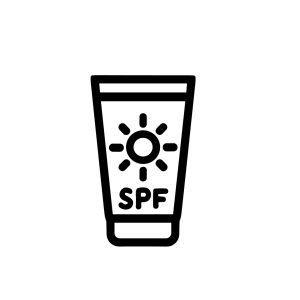 Outline Simple Sunscreen Lotion Tube Icon Protection for Summer