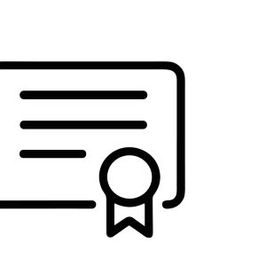 Minimalist Outline Certificate Icon Award Achievement Graphic Shape Isolated Element