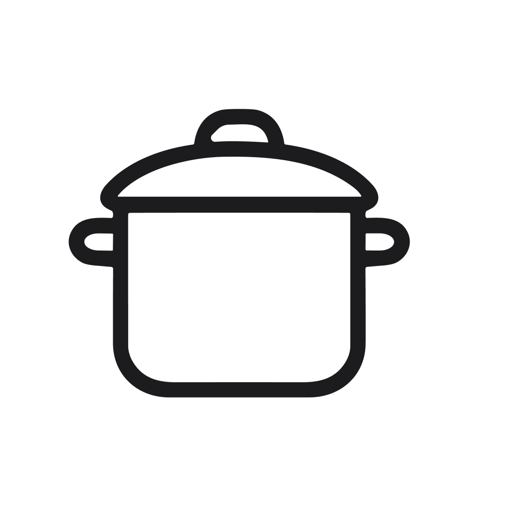 Simple Outline Pot Cooking Utensil Element For Culinary Needs and Icon
