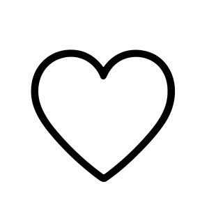 Simple Outline Handdrawn Heart Symbol Design Element Shape Icon