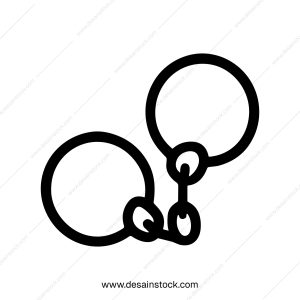 Simple Outline Arrest Handcuffs Accessory Crime Icon Symbol Sign
