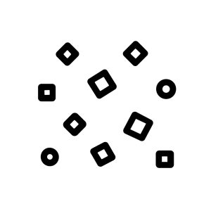 Minimalist Geometric Shapes Pattern, Square and Circle Doodle, Background Element