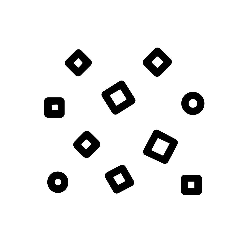 Minimalist Geometric Shapes Pattern, Square and Circle Doodle, Background Element