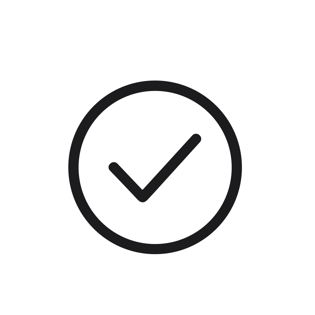 Outline Handdrawn Circle Checkmark Sign Shape Graphic Element Illustration