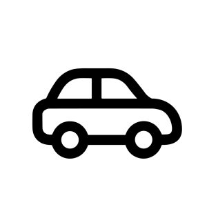 Minimalist Outline Car Transportation Vehicle Automobile Symbol Sign Icon