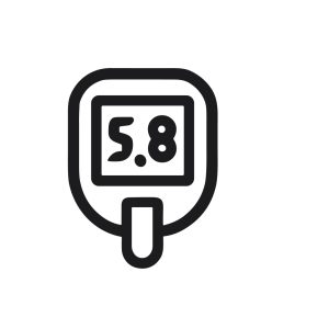 Simple Line Drawing Glucometer Device Healthcare and Medical Icon Illustration