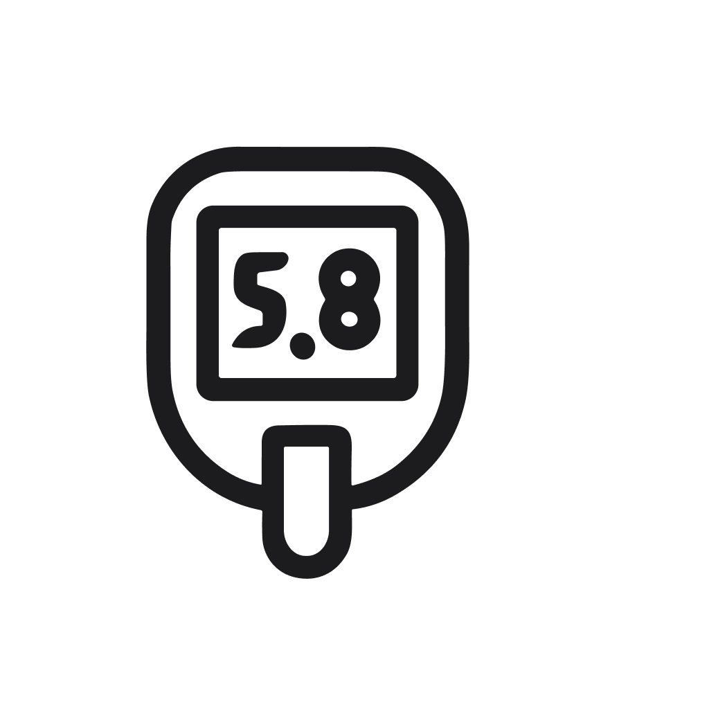 Simple Line Drawing Glucometer Device Healthcare and Medical Icon Illustration