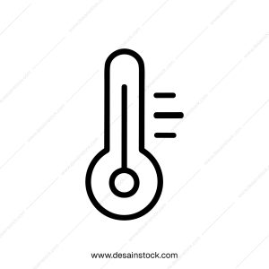 Simple Outline Temperature Measurement Tool Medical Healthcare Line Icon