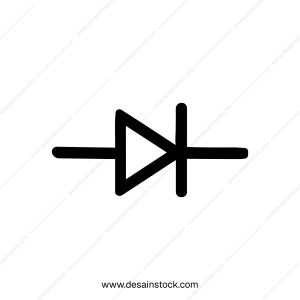 Simple Line Diode Electronic Component Circuit Symbol Schematic Diagram