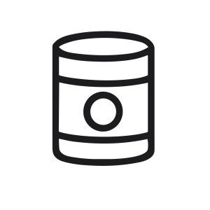 Simple Line Art Can Container Silhouette Symbol Icon Design Element