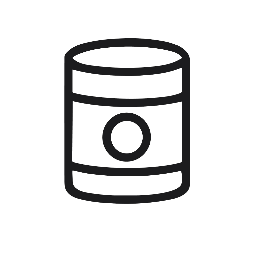 Simple Line Art Can Container Silhouette Symbol Icon Design Element