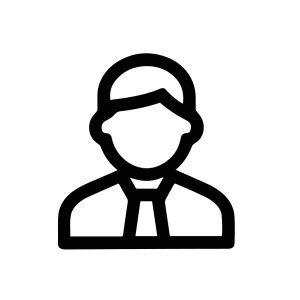 Simple Line Style Generic Businessman Head and Shoulders Profile Icon