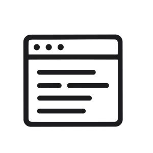 Simple Line Style Webpage Layout Element Icon Illustration Design