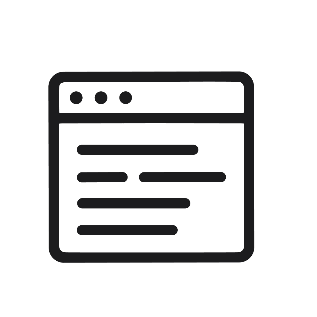 Simple Line Style Webpage Layout Element Icon Illustration Design