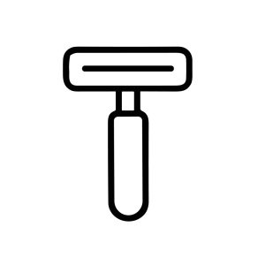 Minimalist Outline Razor Shaving Tool Illustration Symbol Isolated Icon