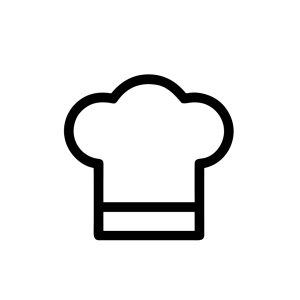 Simple Outline Chef Hat Element Food and Cooking Profession Icon