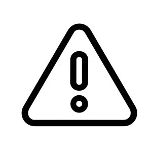 Simple Line Triangle Exclamation Mark Hazard Symbol Graphic Element Icon