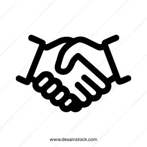 Simple Outline Handshake Agreement Deal Business Icon Shape Symbol