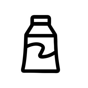 Minimalist Outline Milk Bottle Container Liquid Organic Product Line Art