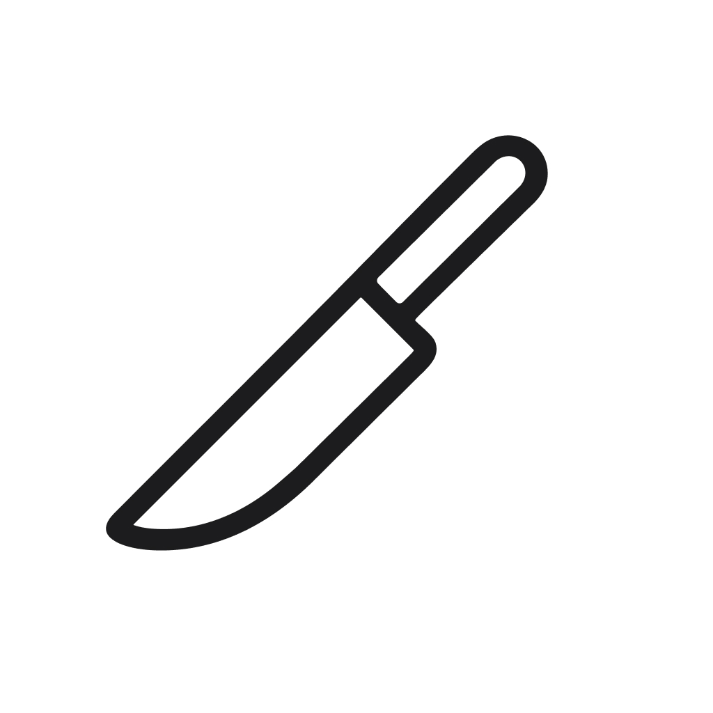 Simple Outline Line Art Kitchen Knife Tool Culinary Icon