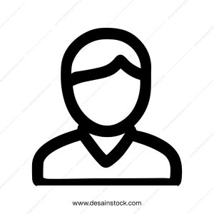 Simple Outline Profile Avatar User Icon Symbol for Web and Mobile