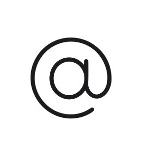Simple Handdrawn Circle At Sign Symbol Design Element Illustration