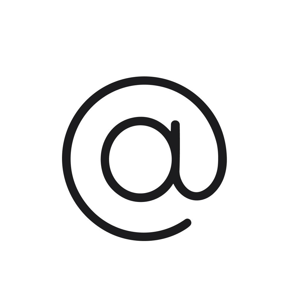 Simple Handdrawn Circle At Sign Symbol Design Element Illustration