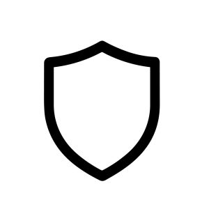 Simple Outline Minimalist Shield Security Symbol Shape Design Element Icon