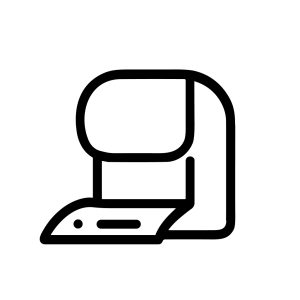 Minimalist Outline Printer Machine Device Technology Line Art Icon