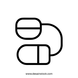 Simple Outline Mouse Computer Peripheral Connecting Device Technology Icon Symbol