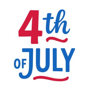 Hand Lettering Bold 4th of July Independence Day Celebration Graphic