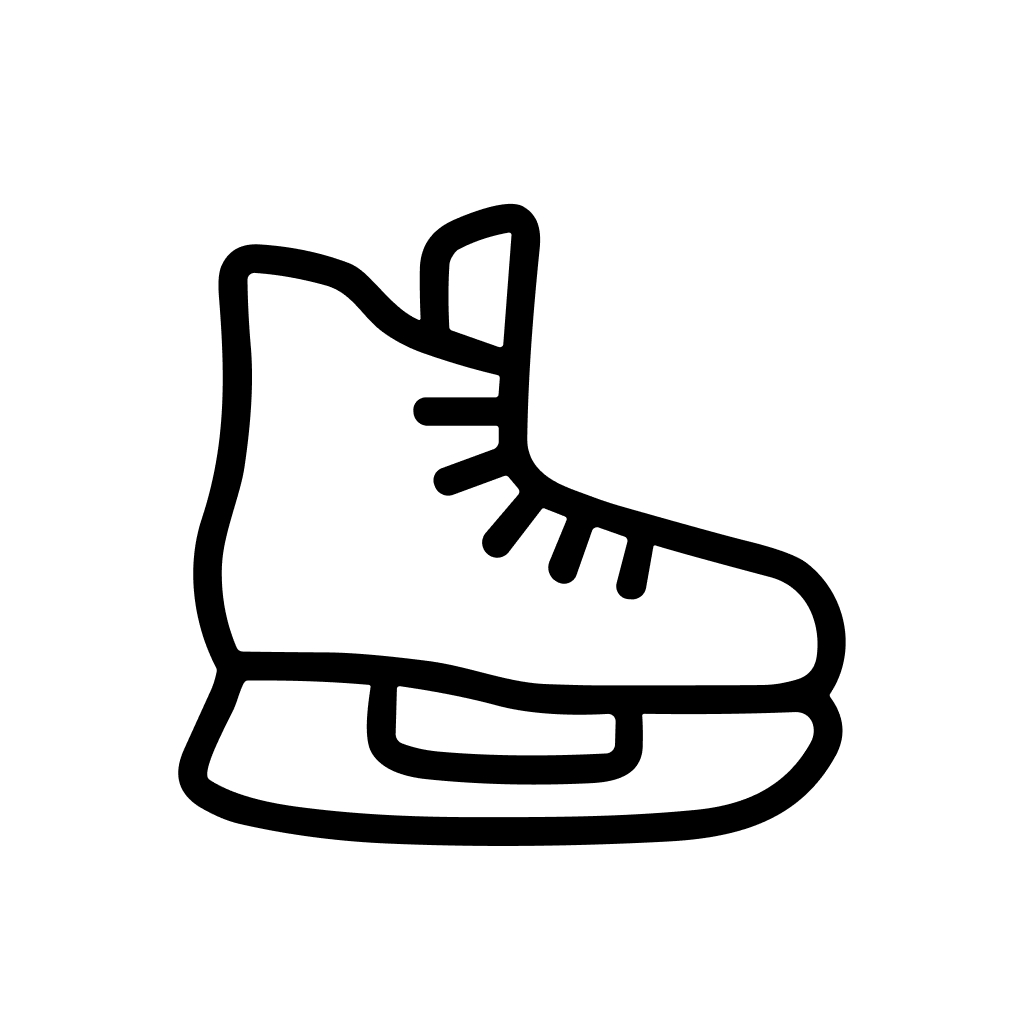 Simple Outline Ice Skate Sport Equipment Winter Activity Icon